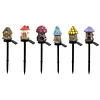 Solar Fairy-Tale Mushroom Cottage Landscape Pathway Light Waterproof LED Outdoor Lawn Lamp Courtyard Decoration Light for Spring Garden Walkway Patio Yard Backyard