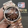 Rolex Day-Date 36 m128235-0075 Rose Gold Brown Ombr&eacute; Dial Fluted Bezel (36mm) Super Clone