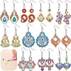 10Pairs Double Sided Dangle Drop Diamond Art Earring Kit for Women Girl (Autumn)