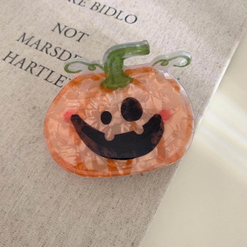 Women’s Funny Halloween Pattern Pumpkin Arylic Hair Claws