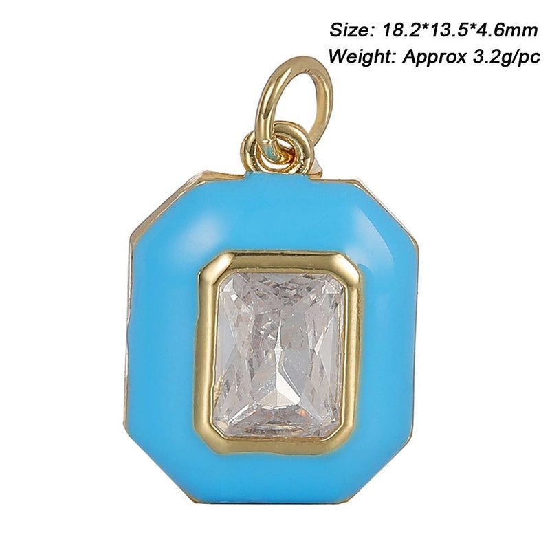 1 Piece 29 * 16mm Copper Artificial Gemstones Heart Shape Jewelry Accessories Pendant Chain