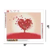 Red Heart Shaped Tree  | Full Round Diamond Painting Kits