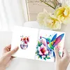 (US Local)12PCS DIY Animals Theme Diamond Art Greeting Cards Congratulations Cards & Gifts