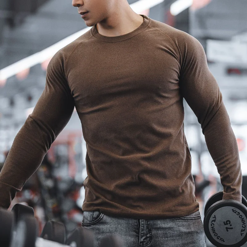 Men's Stretch Breathable Long Sleeve Sports T-shirt-inspireuse