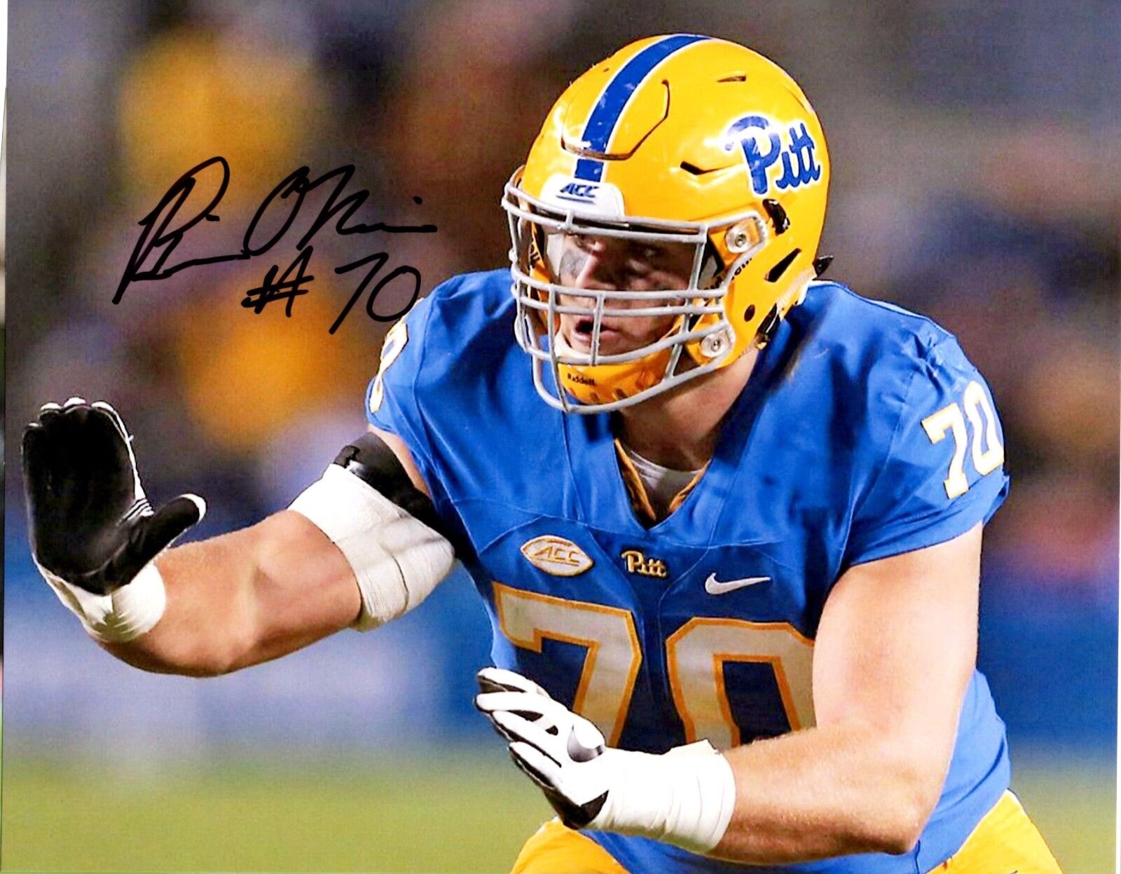 Brian O’Neil Pittsburgh Panthers hand signed autographed 8x10 football Photo Poster painting b