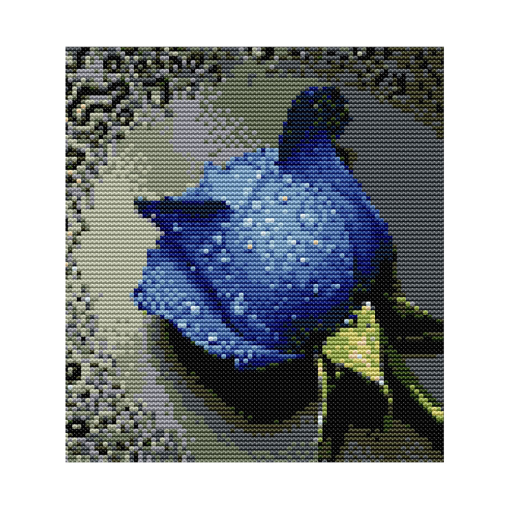 

Drop Rose - 14CT Stamped Cross Stitch - 21*22CM, 501 Original