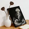 (30x40cm)DIY Pearl Painting Framed Jellyfish Handmade Pearl Material Art Kit Living Room Decor