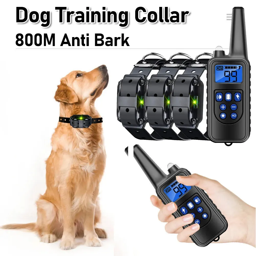 800M Anti Bark Electric Shock Training Rechargeable Dog Barking Control ...