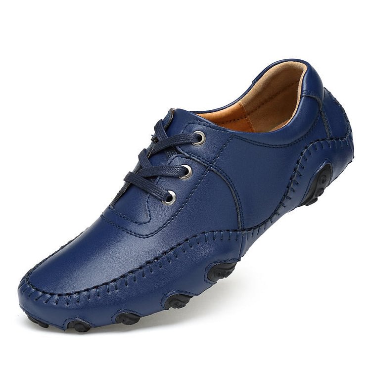 Men's Loafers & Slip-Ons 2022 Spring Lace-up Breathable Driving Casual Leather shoes
