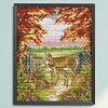 Warm Deer Mother And Son - 11CT Stamped Cross Stitch 36*42cm(Brand)