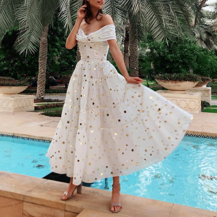 Sweet Slim Raglan Sleeve Polka Dot Dress