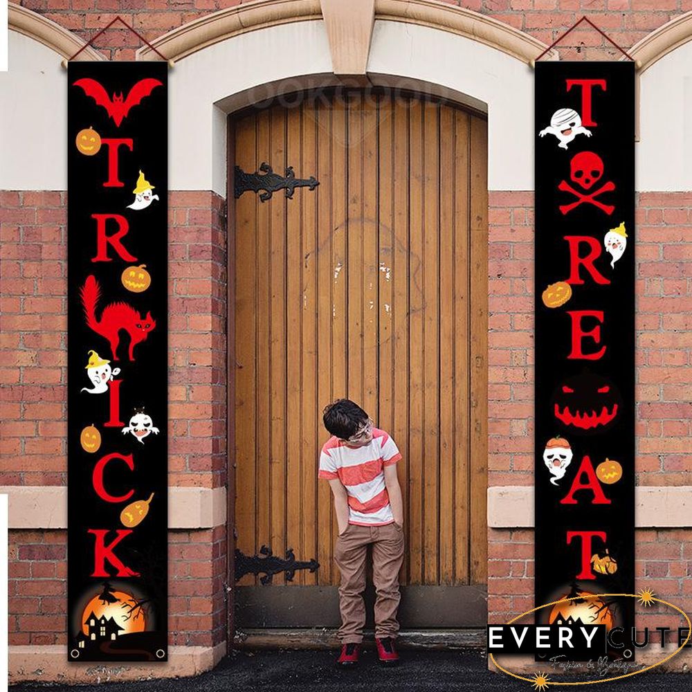 Halloween Themed Porch Flag For Outdoor Decoration