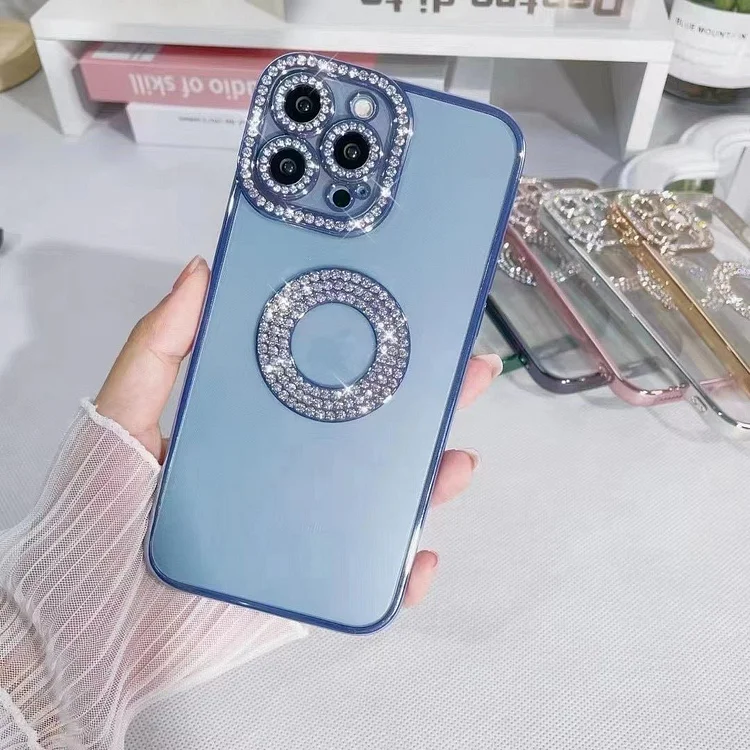 Women Bling Rhinestone Luxury Fashion Protective Transparent iPhone Case