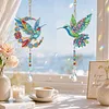Hummingbird 5D Diamond Painting Suncatcher with Crystal Pendant, Double-Sided Hanging Wind Chime Kit for Adults | Garden Nature Patio Decor