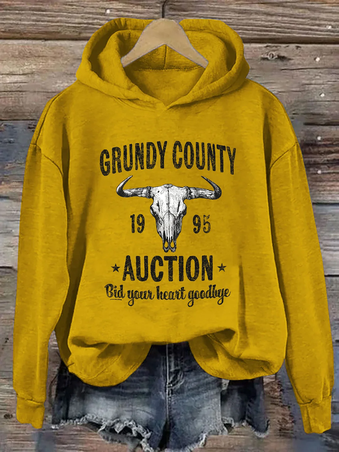 Grundy County Auction Vintage Inspired Hoodie