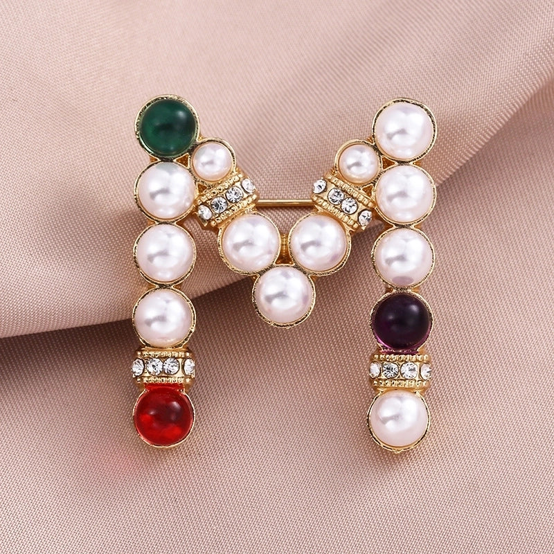 Luxurious Pin Geometric Alloy Inlay Artificial Pearls Rhinestones Women’S Brooches