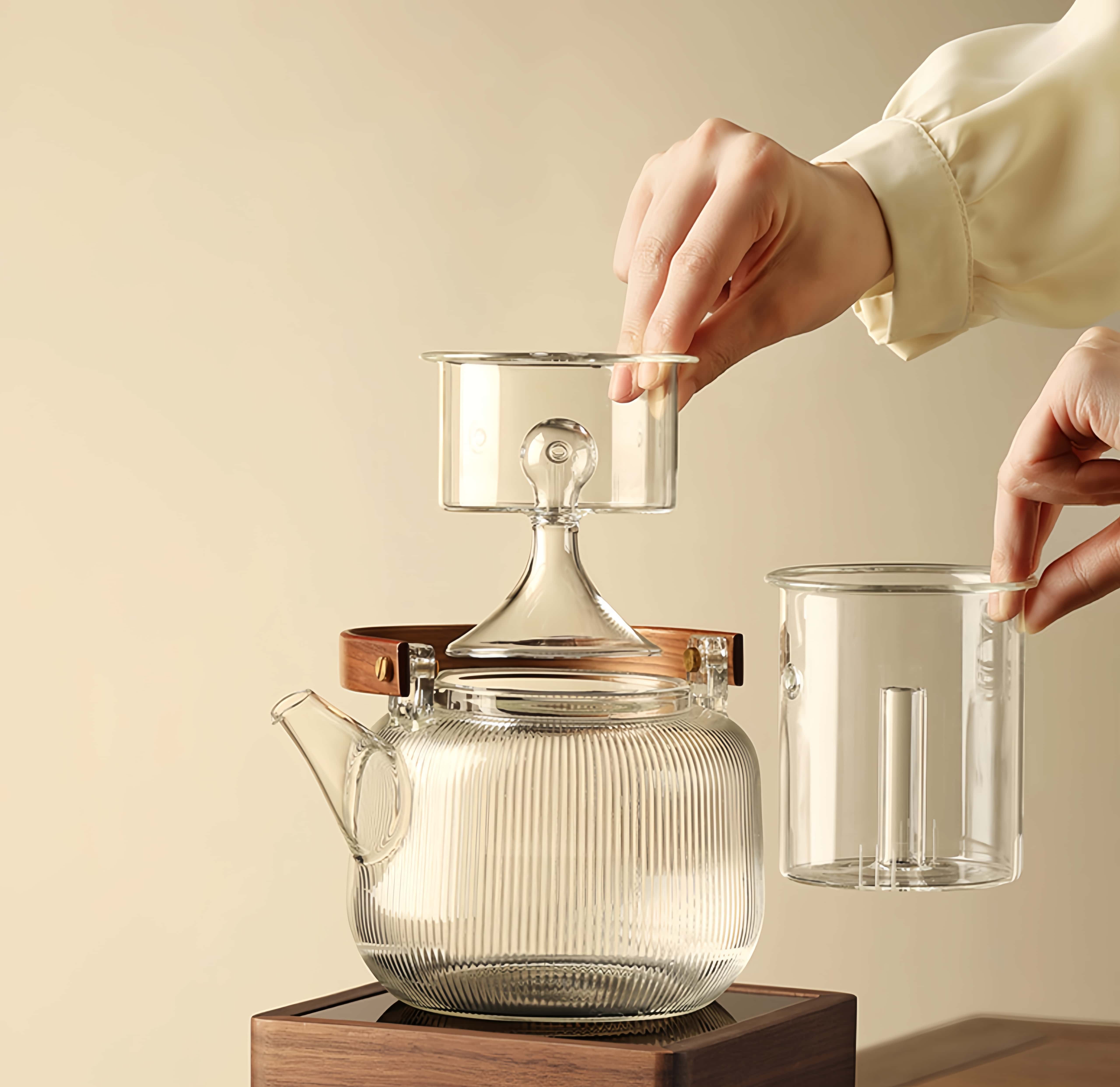 FromTea Serendipity High-Borosilicate Glass Teapot 河间市恒淼茶具用品店_Fromtea&reg; Official Store