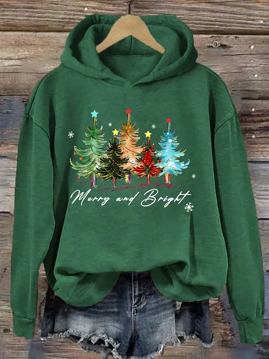 Merry And Bright Trees Hoodie