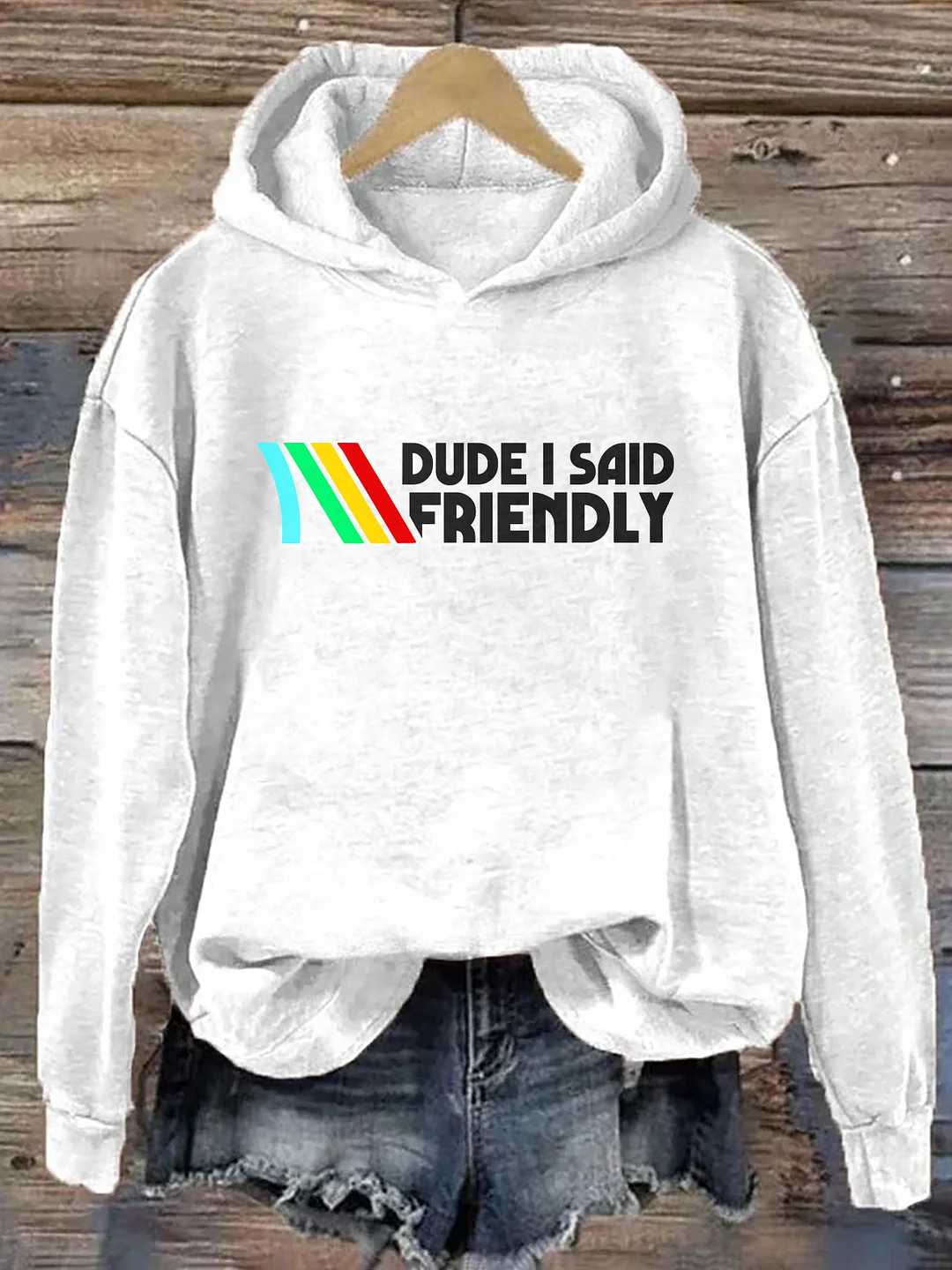 Dude I Said Friendly Hoodie