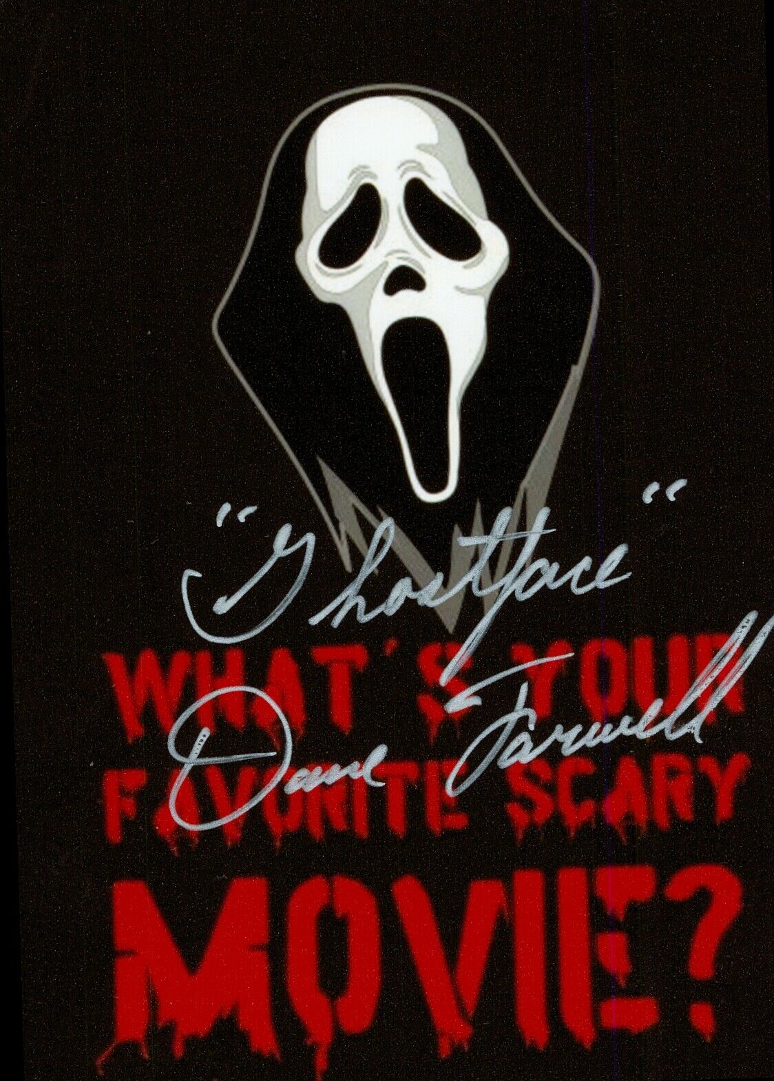 Dane Farwell Hand Signed 6x4 Photo Poster painting Scream Ghostface Autograph Memorabilia + COA