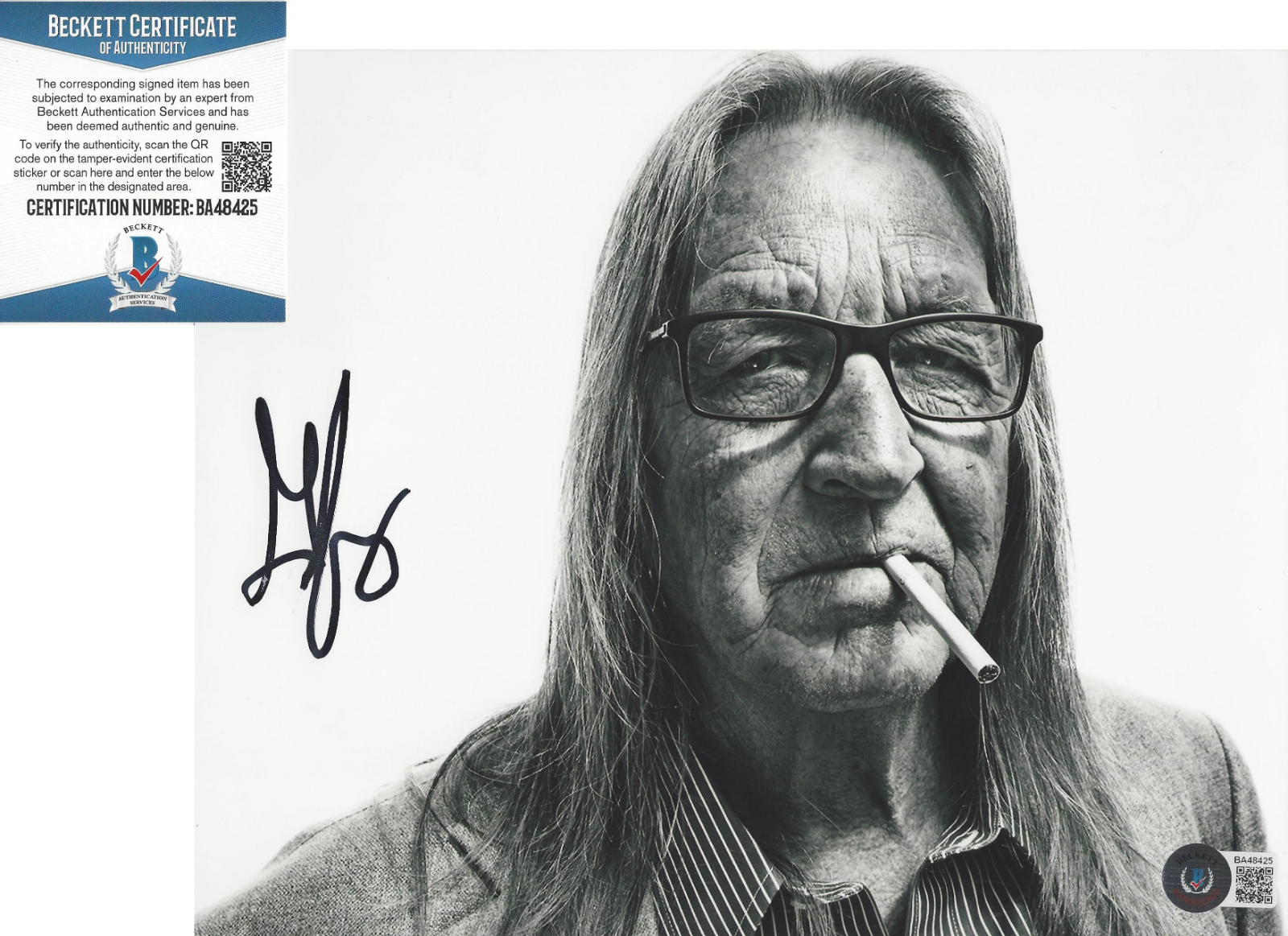 BOSTON GEORGE JUNG SIGNED LEGENDARY DRUG TRAFFICKER 8x10 Photo Poster painting BLOW BECKETT COA