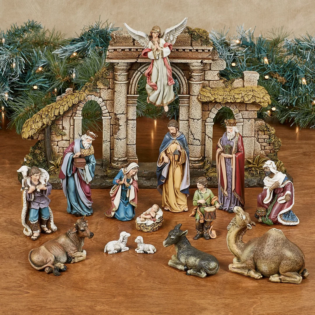 Heirloom 15 pc Nativity Set by Roman