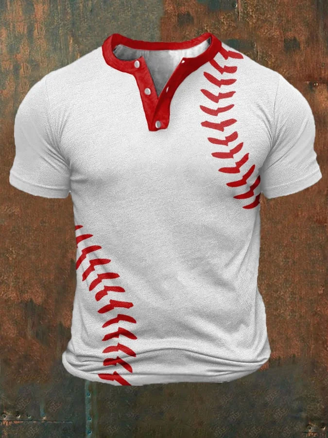 Baseball Men's Casual Print T-Shirt socialshop
