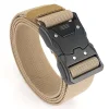 Men'S Outdoor Sports And Casual Nylon Elastic Buckle Automatic Tactical Canvas Belt by Inlyline