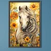 (40*60cm)Sunflower Horse - Round Partial AB Drill Diamond Painting