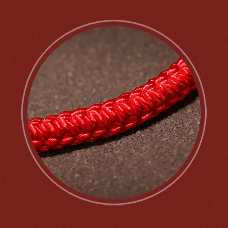 999 Gold Lucky Money Bag Fu Character Protection Handmade Eight Thread Peace Knot Bracelet