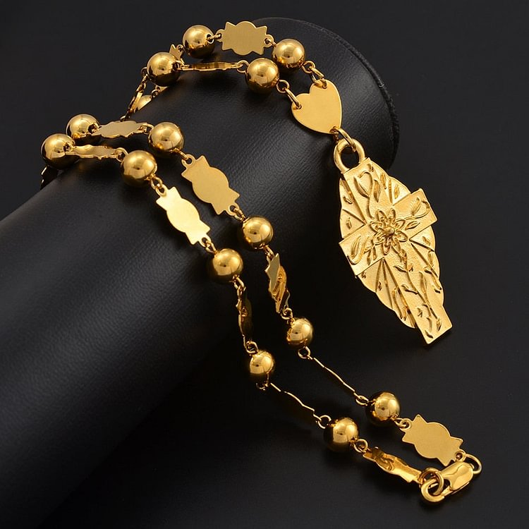 YOY-Flower Cross Pendant Necklaces