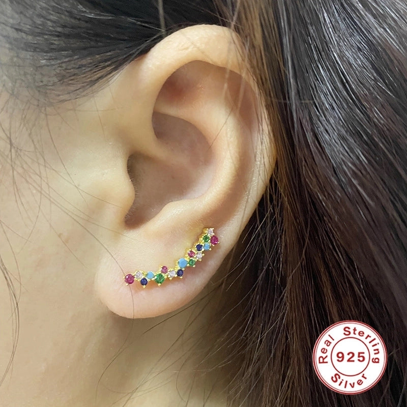 1 Pair 925 Sterling Silver Cartoon Earrings