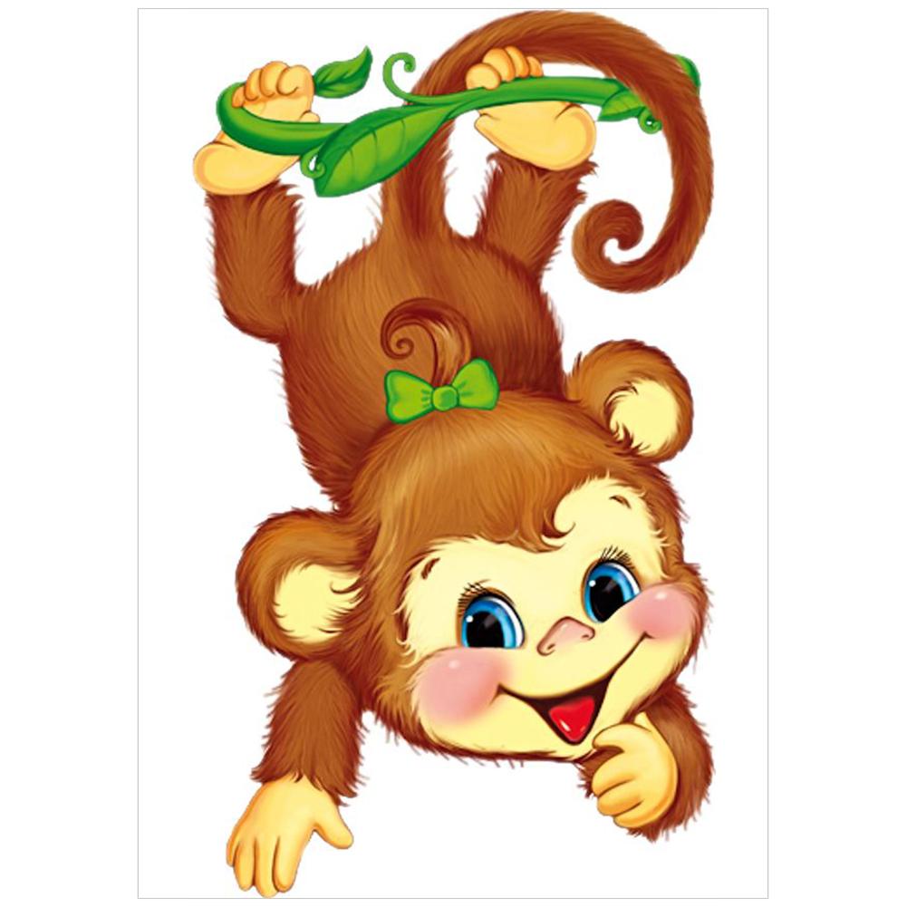 

30*40CM - Monkey - Round Drill Diamond Painting, 501 Original