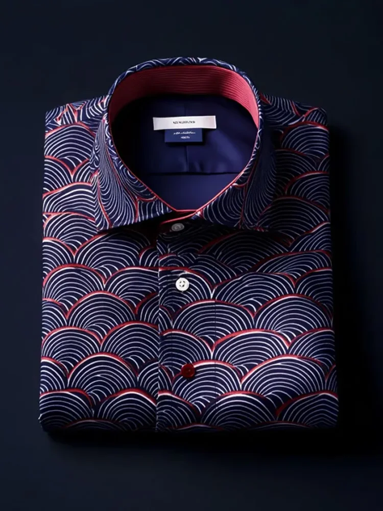 Men's Luxury Satin Long Sleeve Button Down Shirt