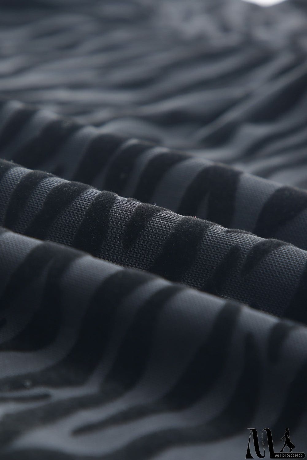 MidiSono - Zebra Print Drop Shoulder Long Sleeve Top