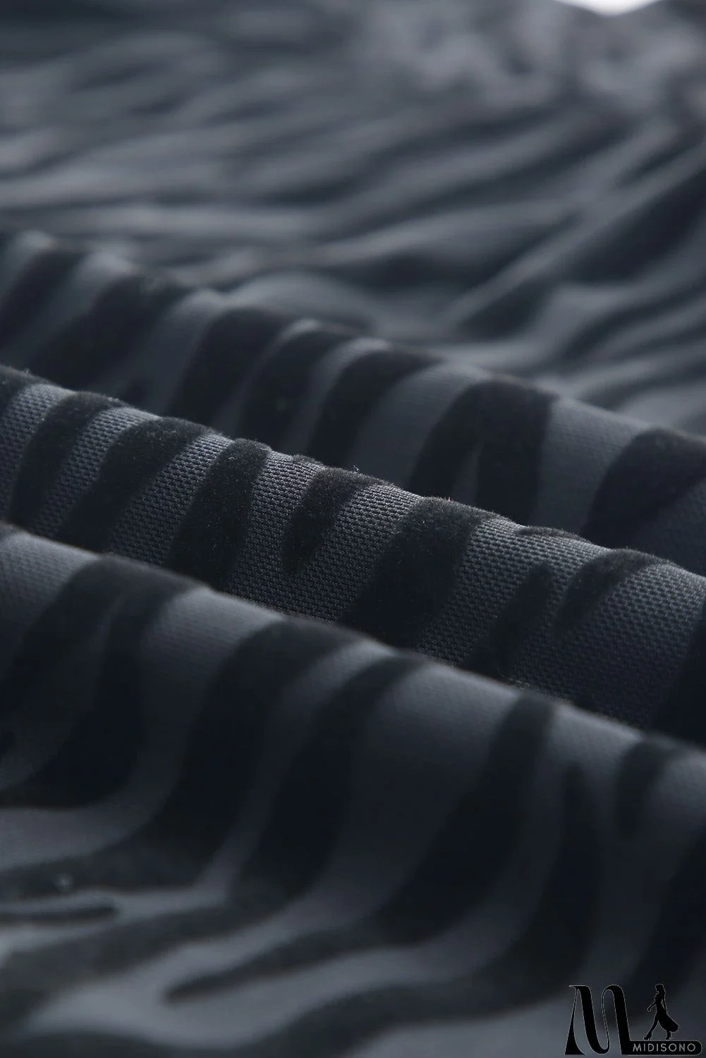 MidiSono - Zebra Print Drop Shoulder Long Sleeve Top