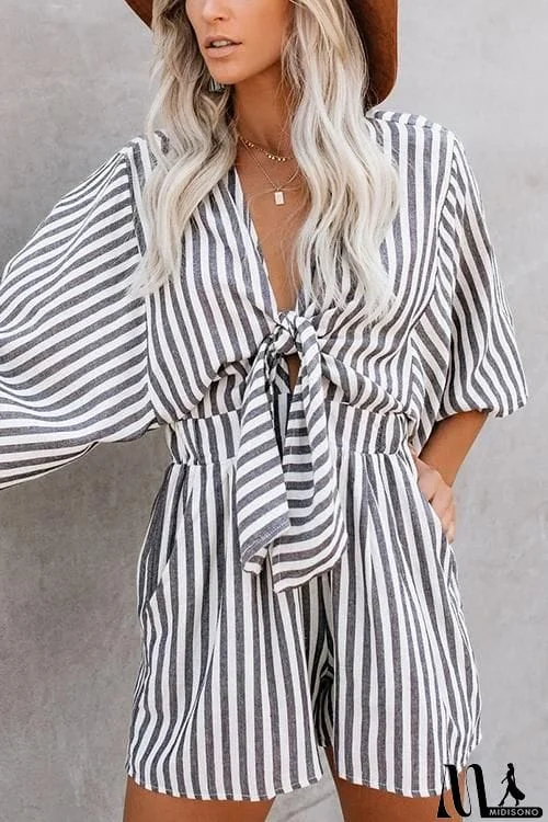 MidiSono - Print Bat Knot Romper