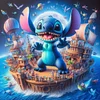 Disney stitch-plein diamant rond peinture-30 * 30cm