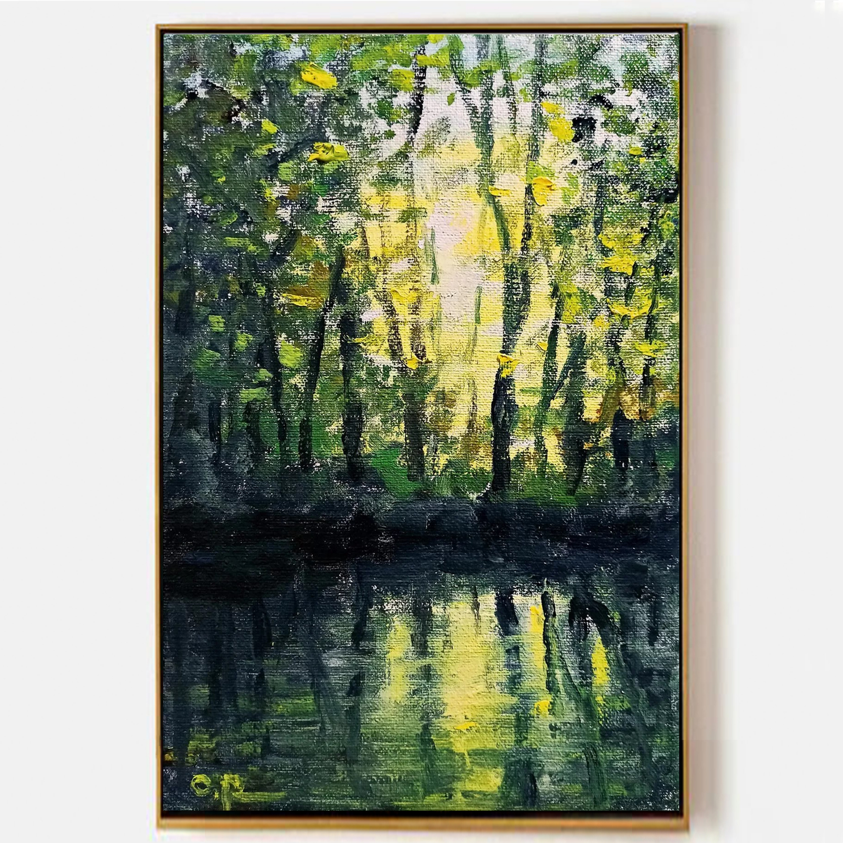 Arabelart AR1549 Dappled Light on Still Water &mdash; Original Oil Painting