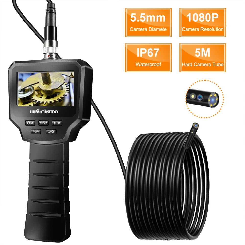 Wire Endoscope Borescope Waterproof Inspection Camera for