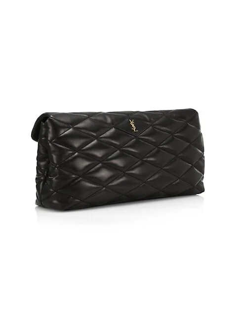Saint Laurent Sade Large Clutch in Lambskin