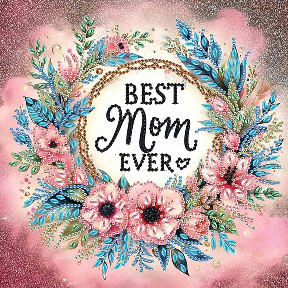 Mother'S Day 30*30cm(canvas) special shaped drill diamond painting