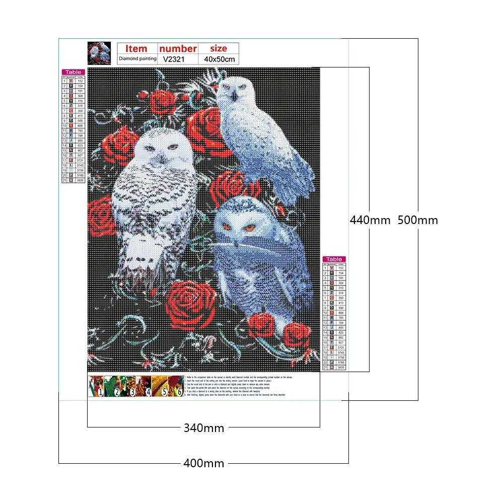 Full Round Diamond Painting 40*50cm - Owl