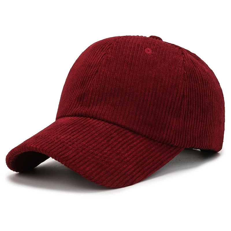 Corduroy Hat New Spring And Autumn Korean Baseball Cap Velvet Japanese And Korean Casual Cap Red Sunshade Hat