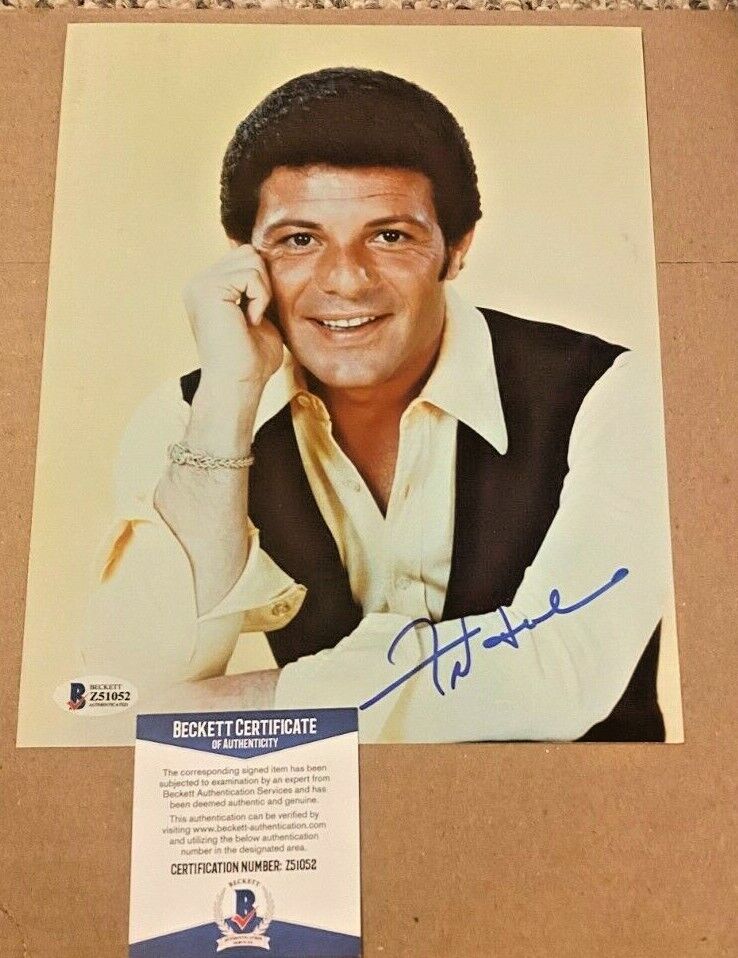 FRANKIE AVALON SIGNED 8X10 Photo Poster painting BECKETT CERTIFIED