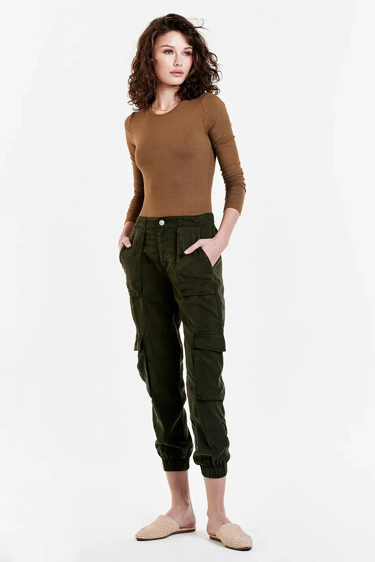 Sandy Super High Rise Ankle Cargo Pant