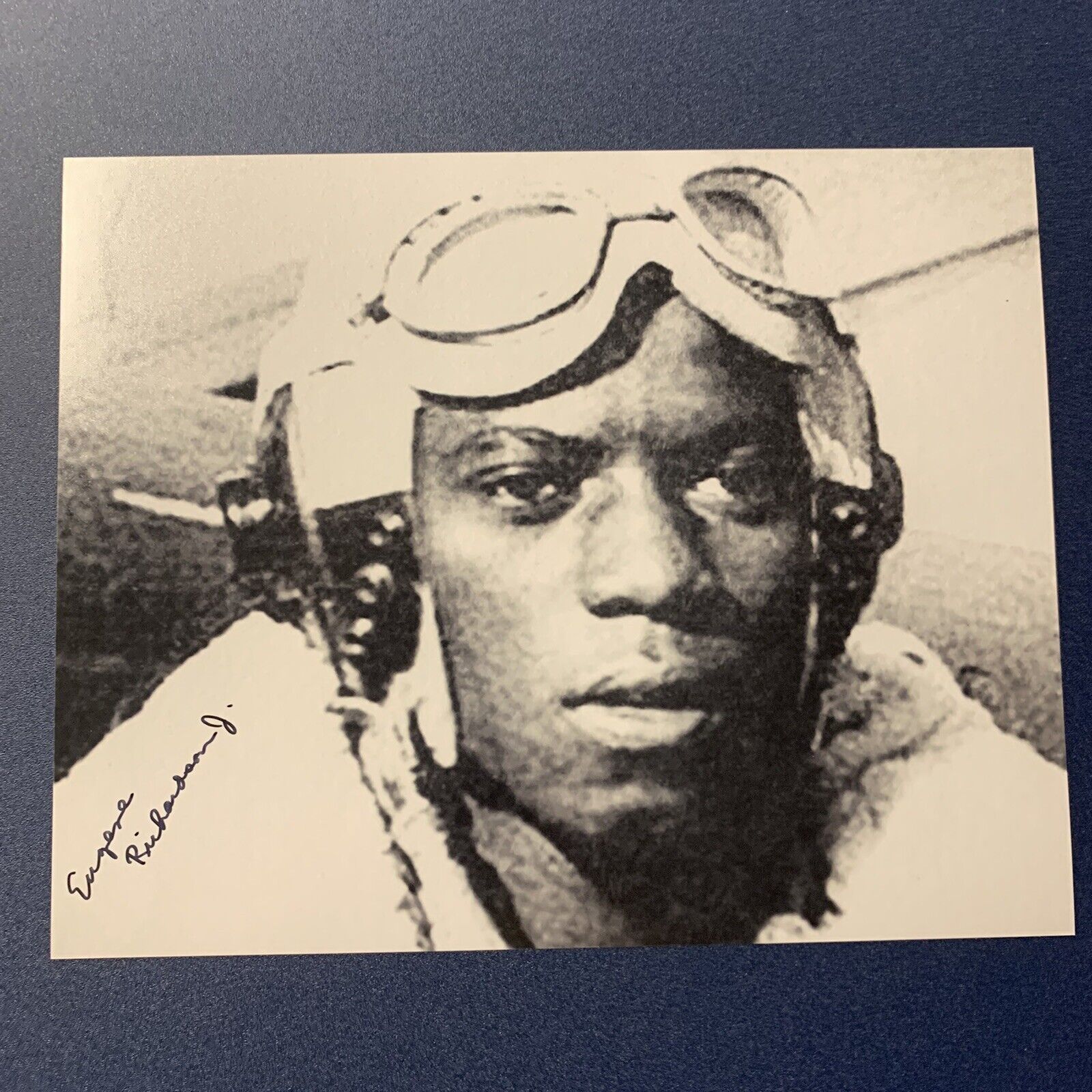 EUGENE RICHARDSON HAND SIGNED 8x10 Photo Poster painting TUSKEGEE AIRMEN PILOT LEGEND RARE COA