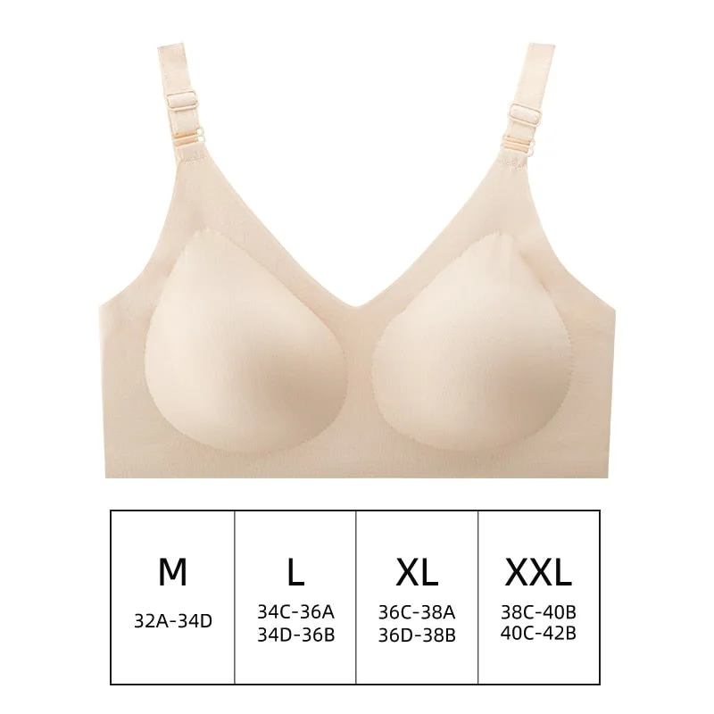 Seamless Women Bra Latex Sexy Lingerie Wire Free Brassieres Underwear Bralette Soft Bra Solid Color Crop Tops for Female M-XXL