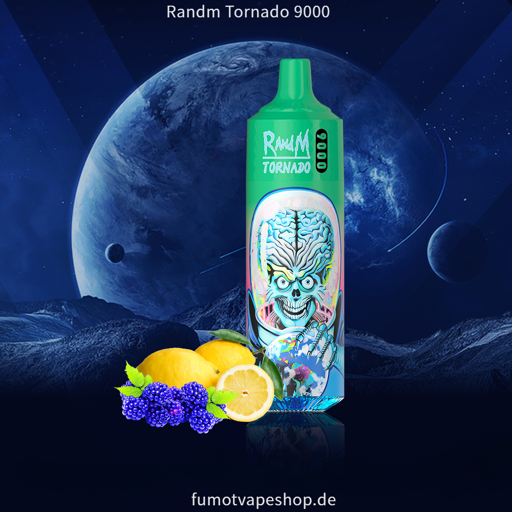Randm Tornado 9000 Blauer Razz Kush  fumotvapeshop
