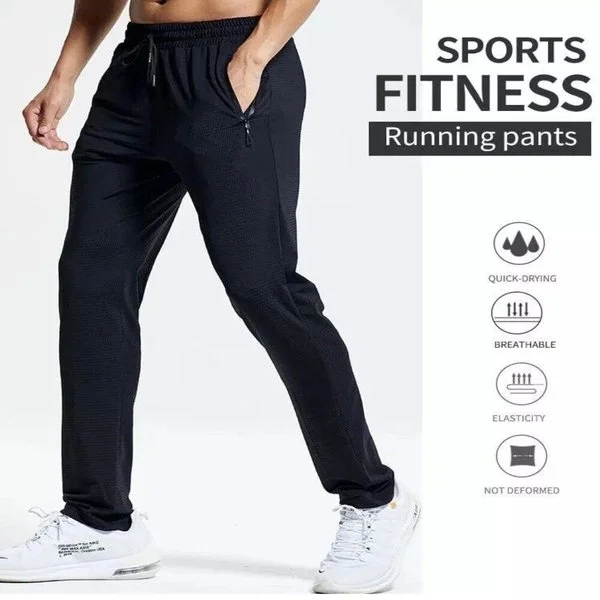 Último día 70 % de descuento - ¡Compre 1 y obtenga 1 gratis! Pantalones elásticos para correr Ice Silk Fitness